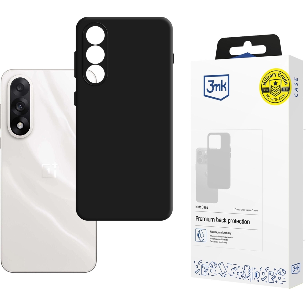 Etui matowe 3mk Matt Case do OnePlus Nord 5 czarne matowe.